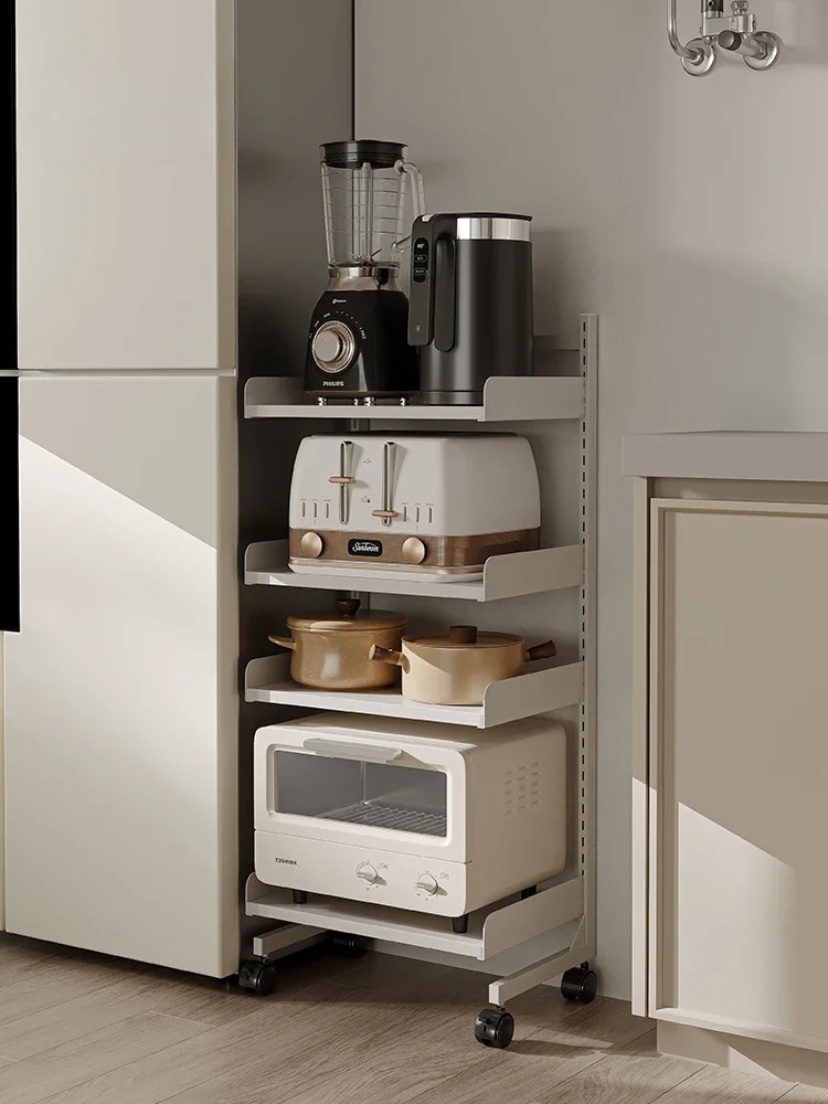 Kitchen multi-layer clamping trolley storage pots and pans electrical shelves oven floor racks