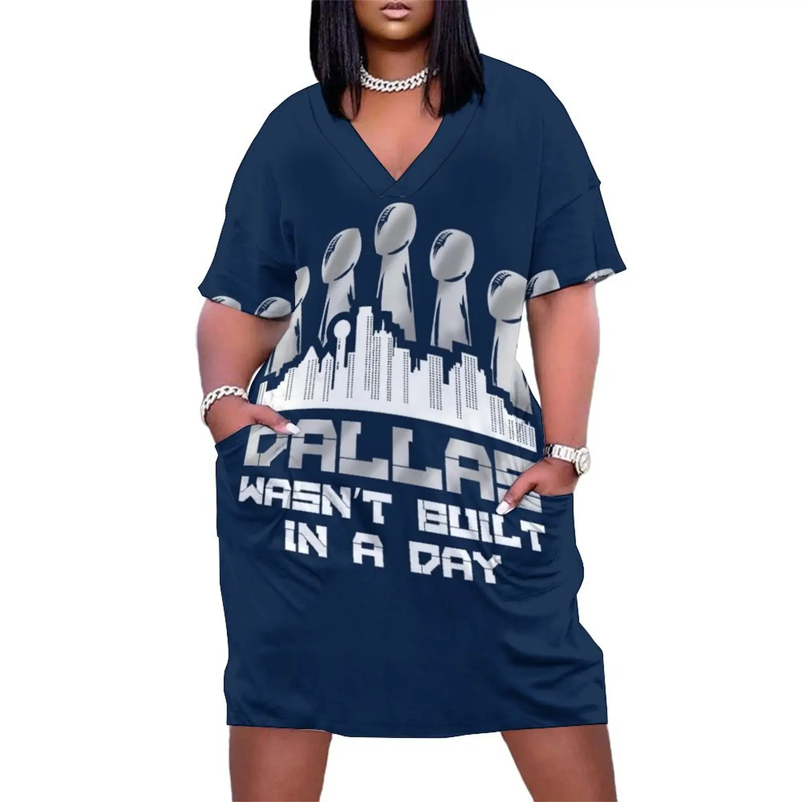 Dallas Wasn't Built In A Day Loose Pocket Dress summer dress womens 2025 women's elegant loose dresses Dance dresses