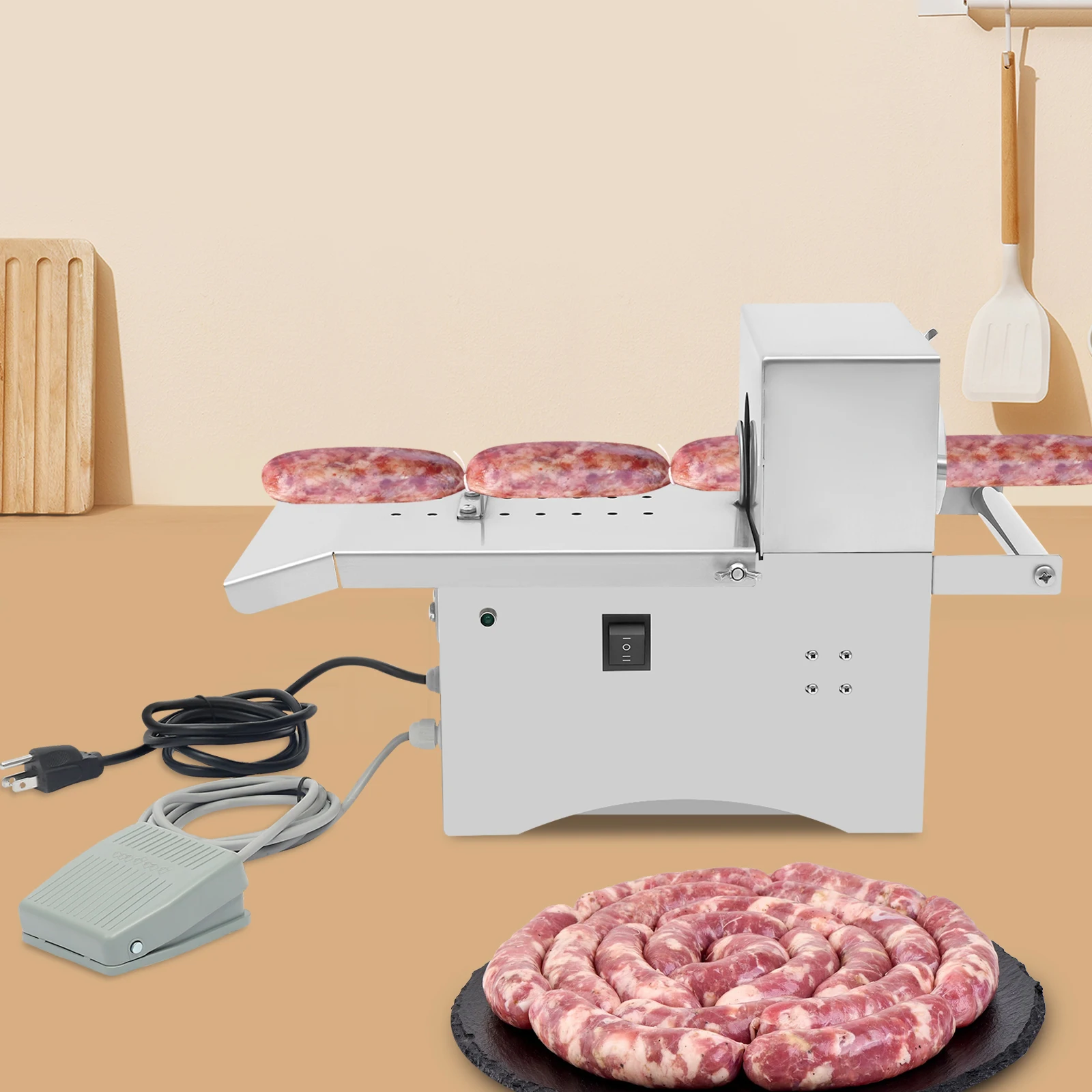 

Автоматическая электрическая машина для связывания колбас из нержавеющей стали, машина для завязывания колбас, электрическая машина для связывания колбас с педалью