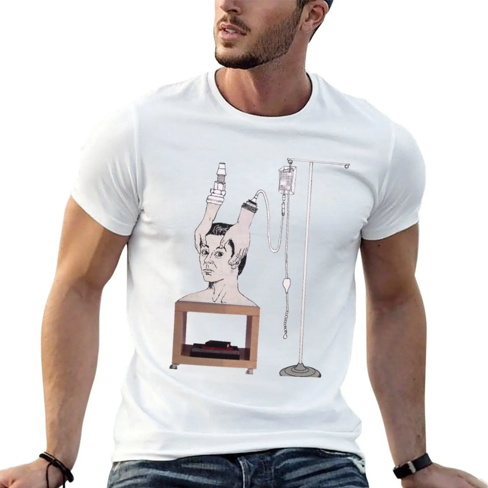 Original Collage Art T-Shirt Plus Size Basic Short Sleeve Top