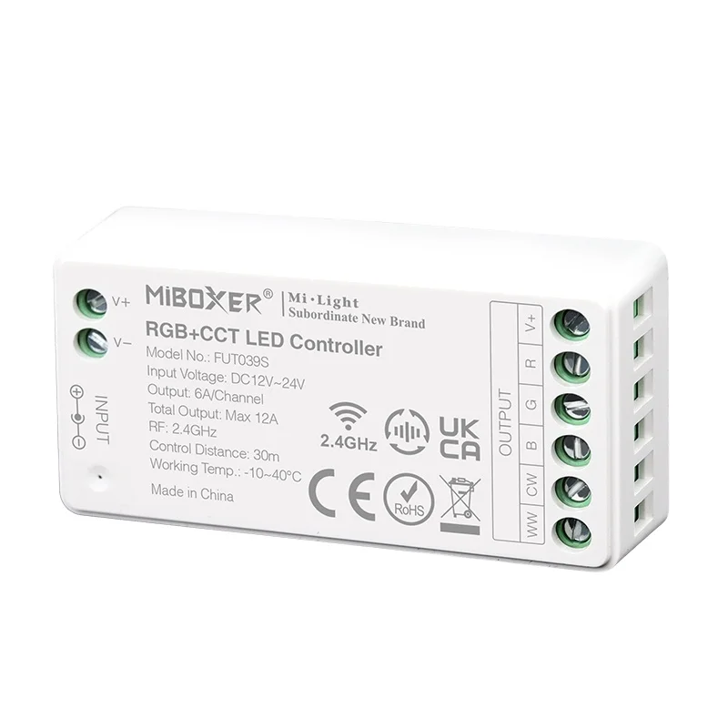 MiBoxer LED Controller FUT035S FUT036S FUT037S FUT039S 2.4G RF Remote /WiFi APP Control For DIM RGBW RGB CCT LED Strip