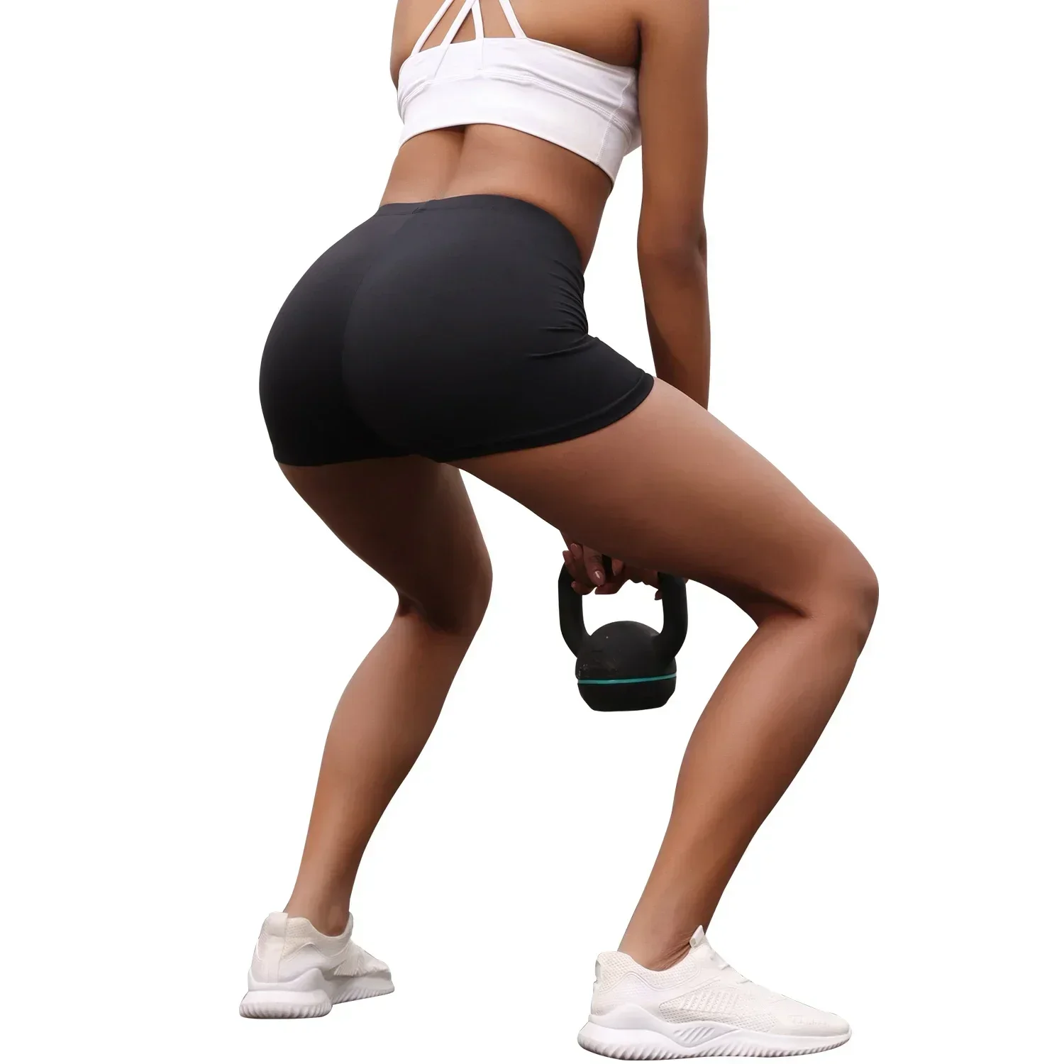 5 Pack Women's High Waisted Biker Shorts Super Soft Tummy Control No See Through Workout Yoga Running Push Up Gym Fitness Shorts