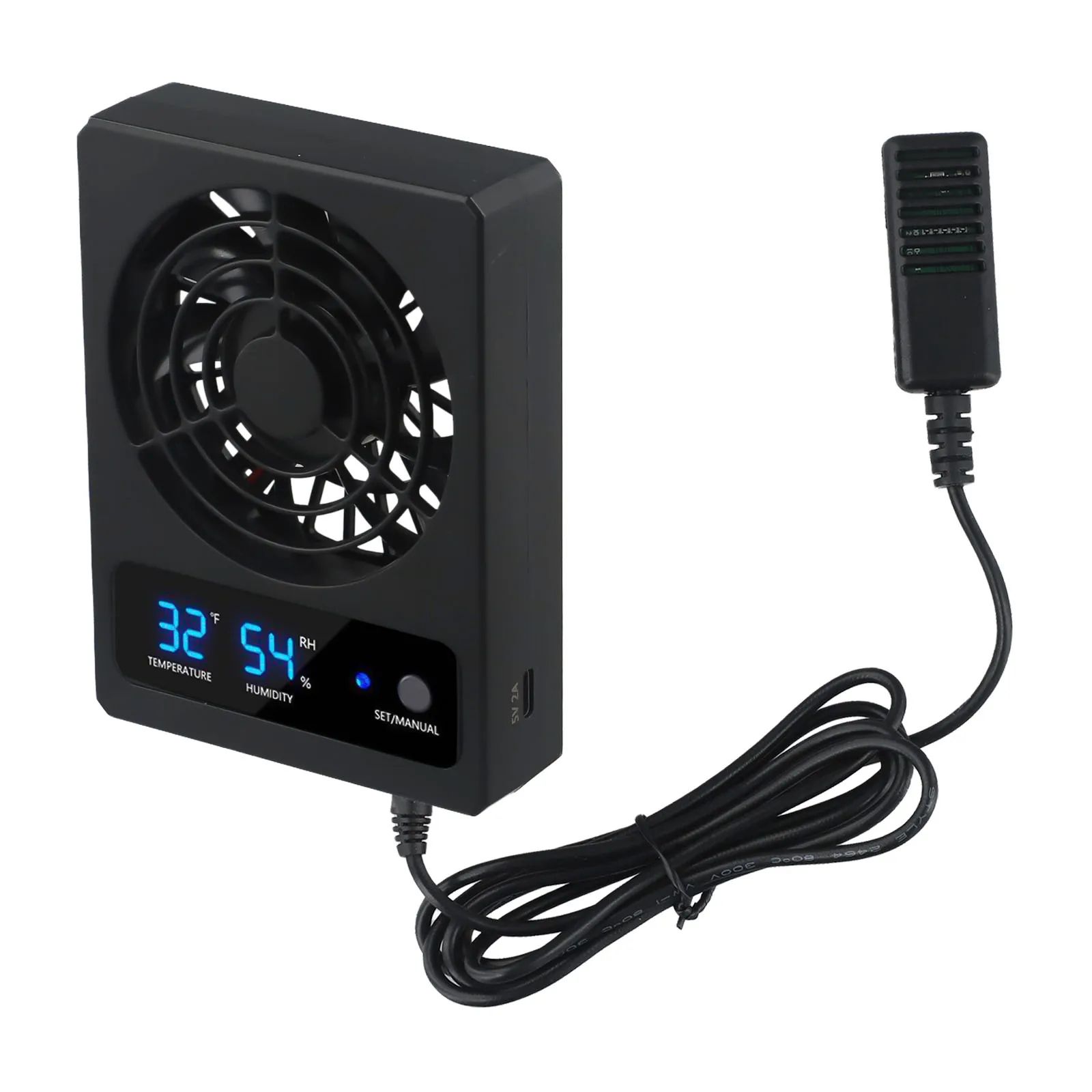 Temperature Controlled Ventilation Fan for Reptile Terrariums with Low Noise Operation and Effective Humidity Reduction