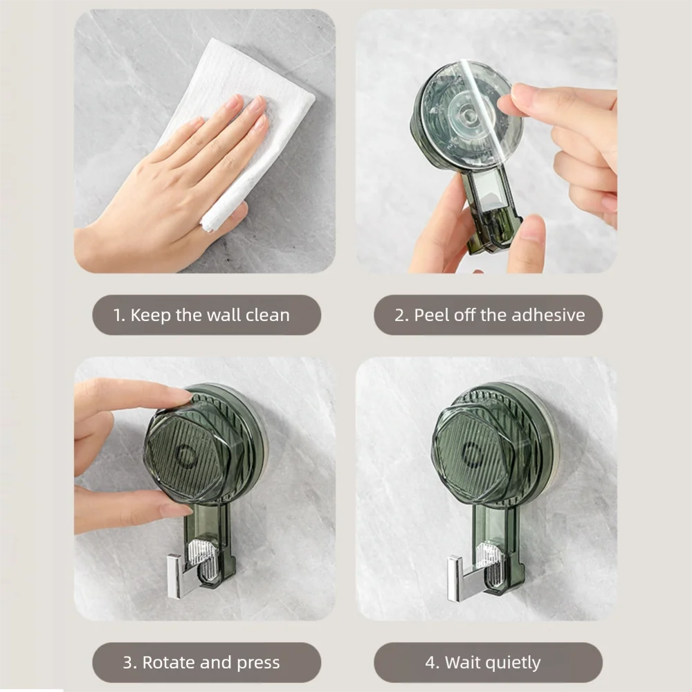 High Quality Punch Free Suction Cup Hook Removable Reusable Storage Rack Waterproof Multifunctional Hanger Hook Bathroom