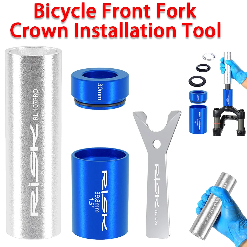 Bicycle Front Fork Crown Installation Tool Bike Headset Race Tool Practical Bike Crown Race Setting Installation Tool