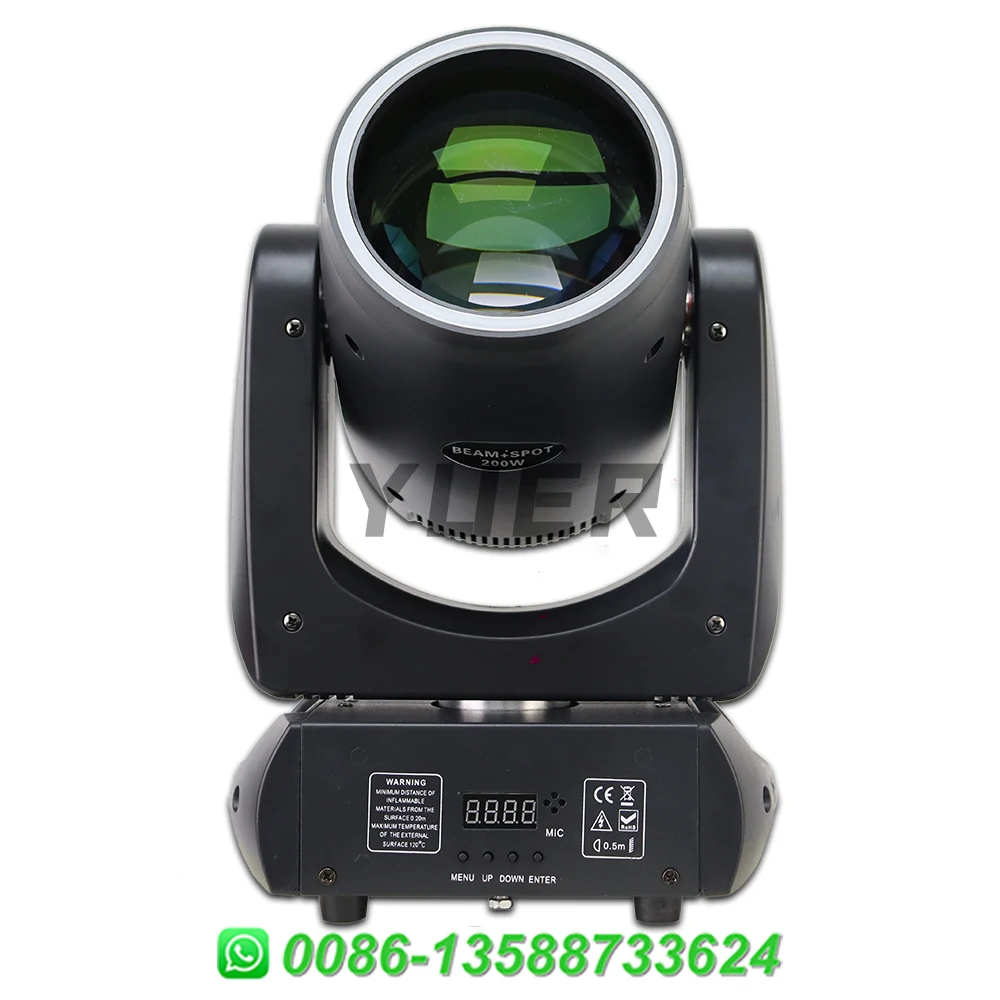 Imagem -02 - Led Moving Head Light Beam Spot Effect com Abertura 18 Prisma dj Stage Lights Disco Party Effects Dmx512 200w Pcs por Lote