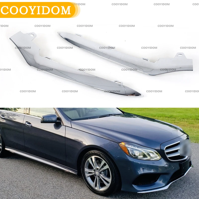 Front Bumper Lower Lip Trim Chrome Trim Molding For Mercedes Benz W212 E-Class E350 2014 A2128852774 A2128852774