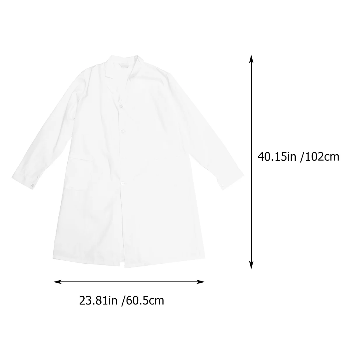 Witte jas Arts Verpleegkundige Lab Lange mouw Slim Fit Zacht ademend katoen Medisch uniform Apotheekjas Borstzakmaat XL Heren