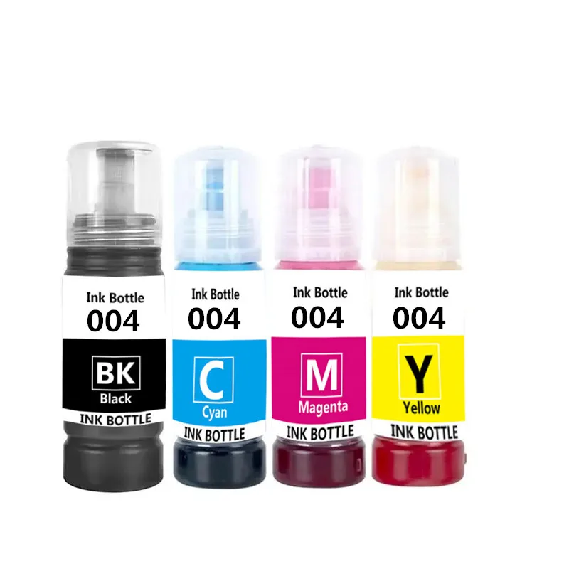 4*70ML Refill Ink For Epson 004 L1119 L3108 L3115 L3151 L3118 L3119 L3156 L3158 L1118 L3153 L4158 L4168 Printer
