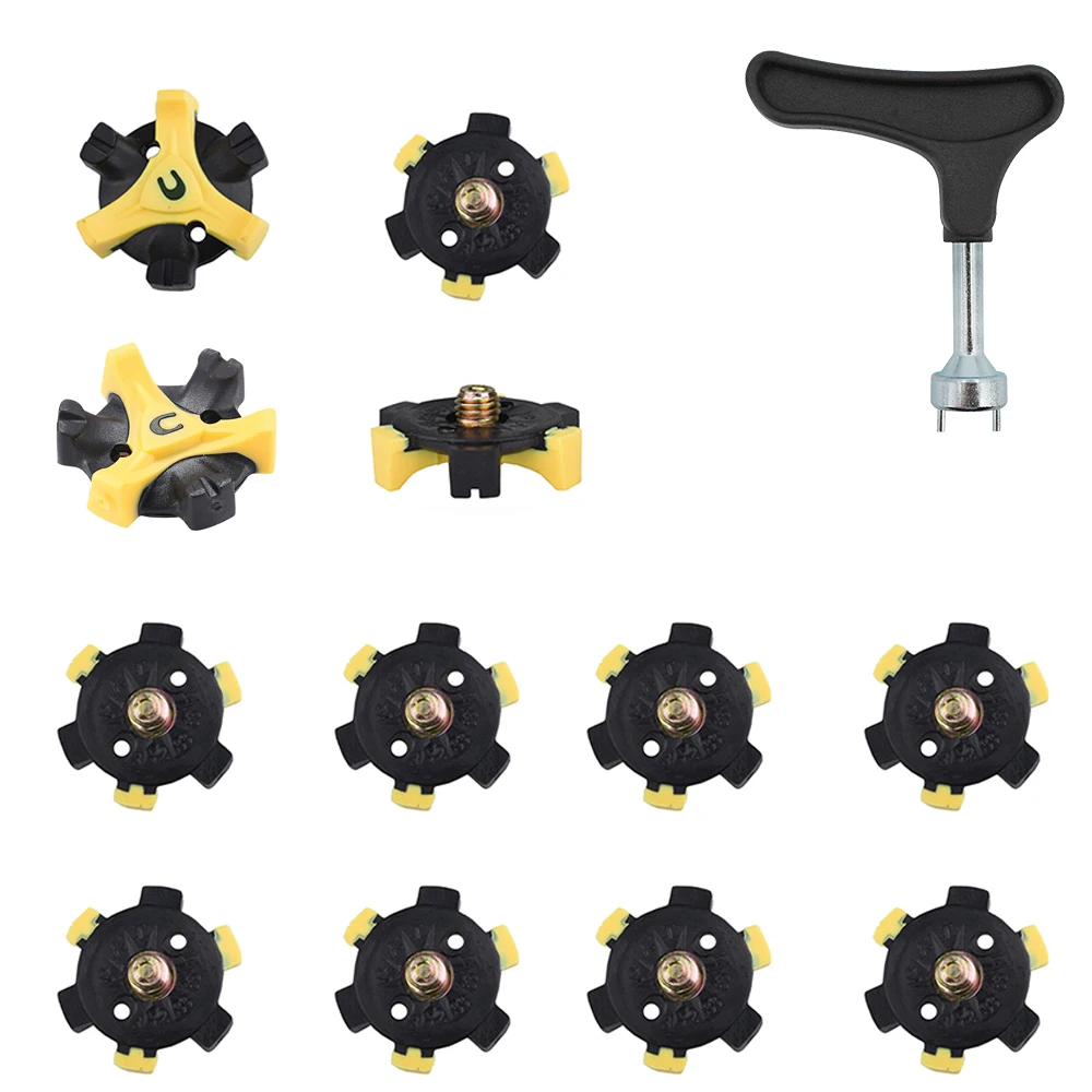 Golf Spike Replacement Kit 28pcs Golf Cleats with Spike Wrench Quick Easy Golf Shoe Spike Tool for Cleat Change Accessories