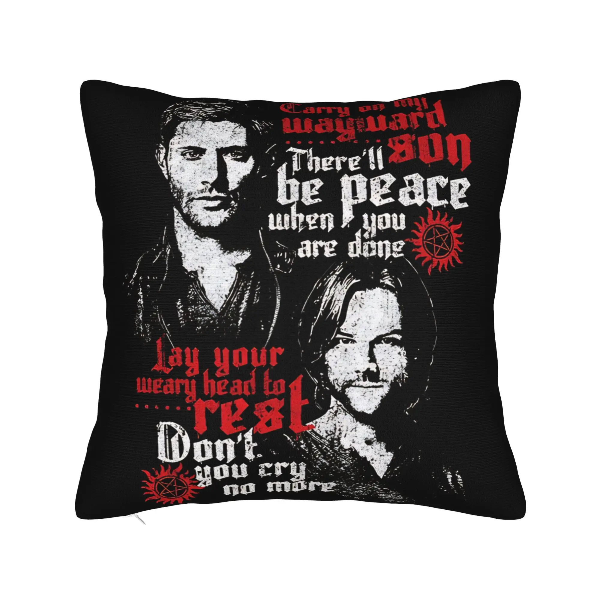 Dean Winchester Pillow Case  Retro Trendy Pillow Cover Comfy Pillowcases For Wedding Party Home Decor