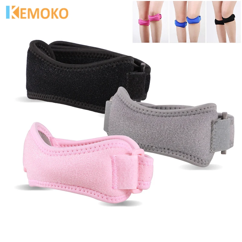 Breathable Shock Absorption Stabilizer with Silicon Rubber Pad for All of SportsPatella Tendon Knee Strap for Pain Relief Knee