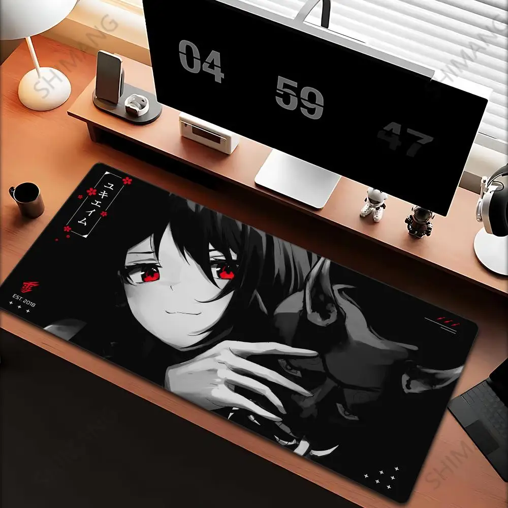 

Anime Mask Girl Mouse Pad YUki Aim Gaming Speed Mouse Mat Game Premium Mousepad Gamer E-Sports Desk Mat Computer Keyboard Mats