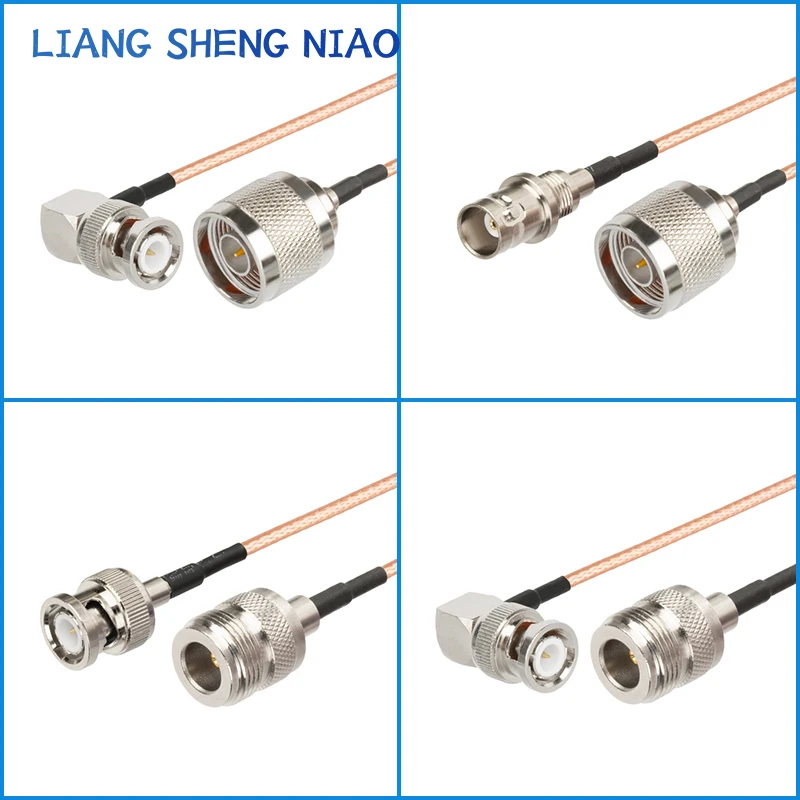 Imagem -03 - Extensão Cabo Conector Adaptador rf Jumper Pigtail Connector Rg316 n Macho Plug para Bnc Tnc 50 Ohm 0.1m30m rf