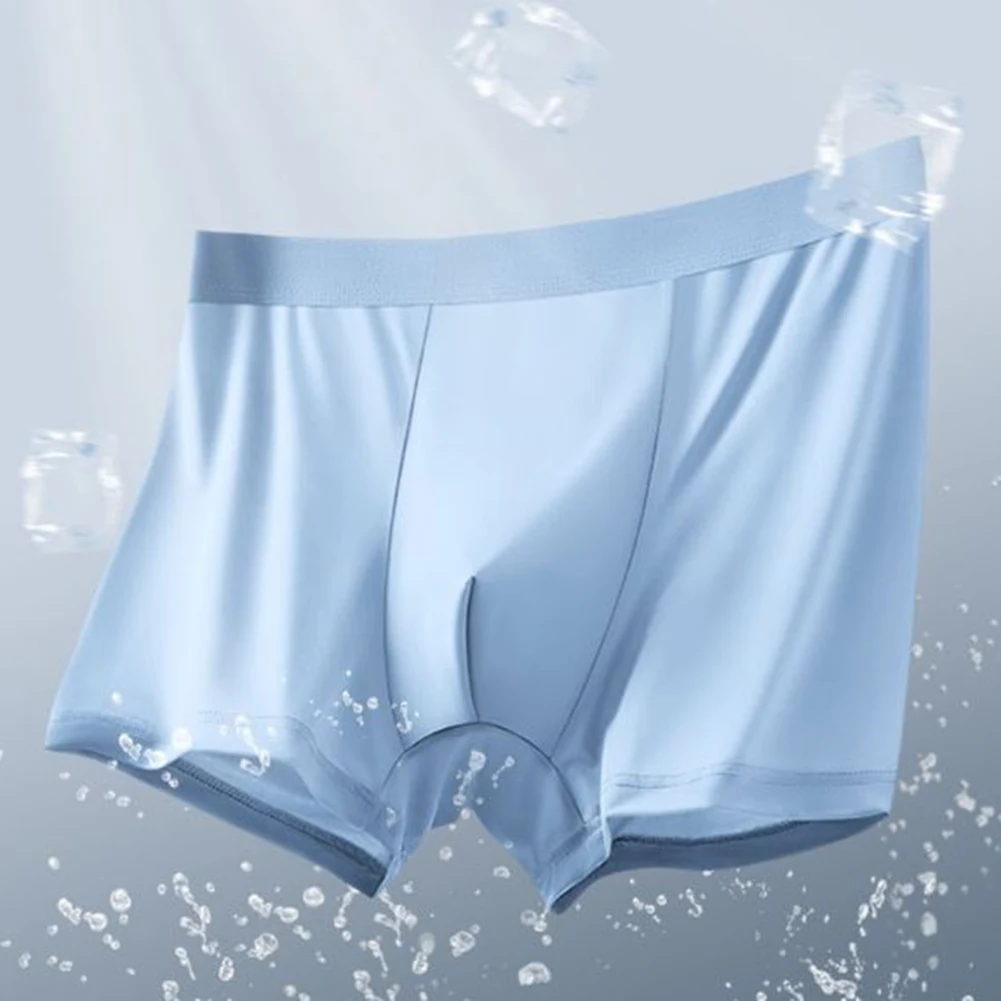 

Mens Sexy Lingerie Mid Rise Solid Thin Boxer Shorts Sleep Bottoms Daily Knickers Male Underpants Simple Trunks Panties Underwear