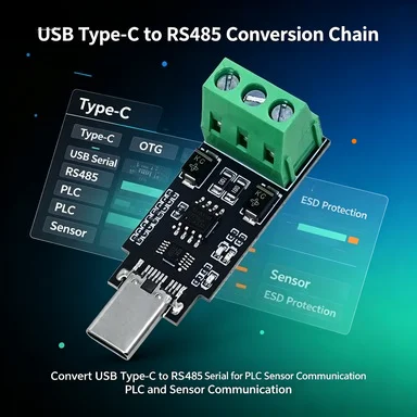 USB Type-C to RS485 OTG Adapter Module, Android Tablet Compatible, Plug & Play Serial Converter