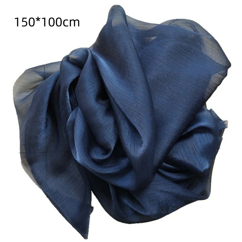 Elegant ระลอกน้ํา Organza ผ้า DIY Bright Hanfu ผ้า 1 M Crepe Gauze Tulle งานแต่งงานตกแต่ง