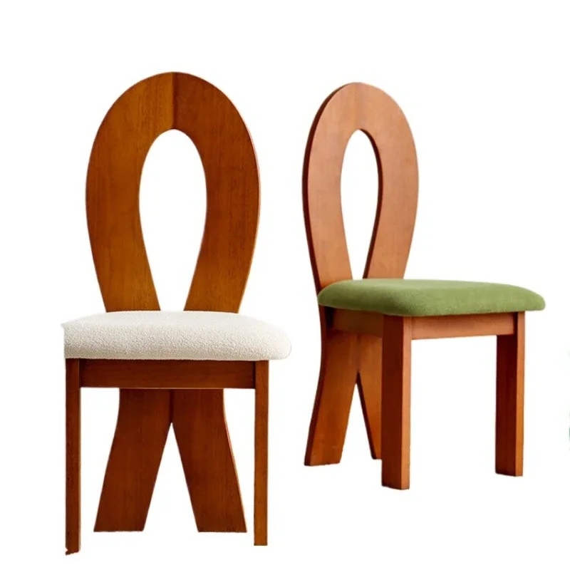 

Medieval dining chair, living room home dining room, solid wood frame backrest chair 2025 new furniture
