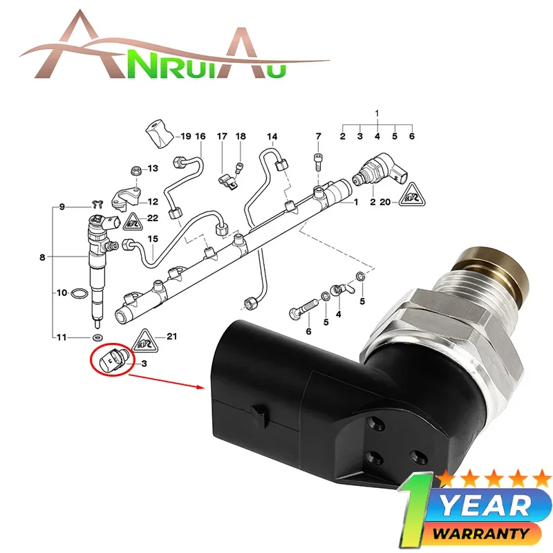 

НОВЫЙ F00R001039 Датчик давления топлива V20725246 WG1014774 0445214071 P00114-BOS P00114 13537787167 2001-2013 0445214030