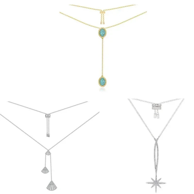 

LI KI, высококачественное ожерелье из стерлингового серебра с кисточками в форме веера, стильная элегантная цепочка для свитера в качестве подарка для друзей