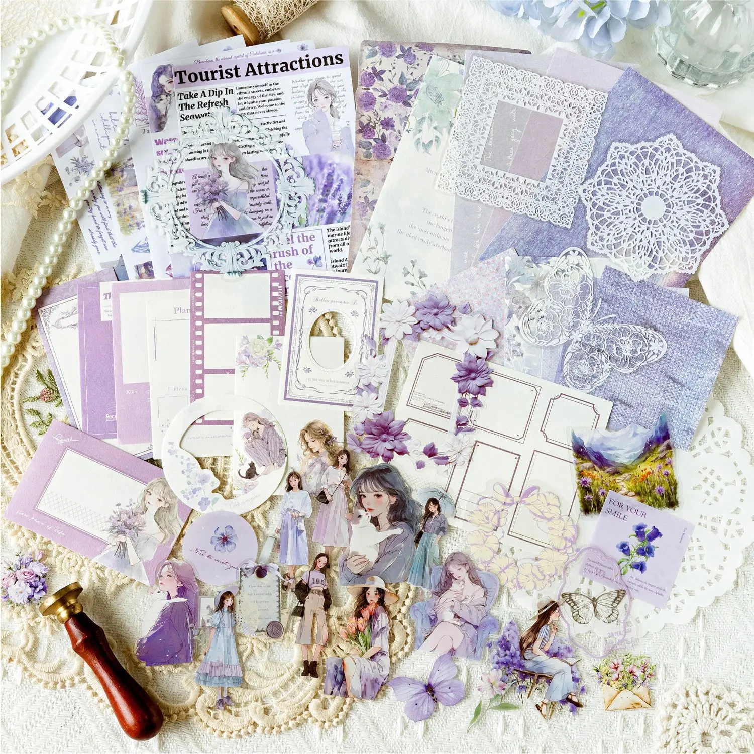 50pcs/lot Memo Pads Material Paper Natural creation Junk Journal Scrapbooking Retro Background Decoration