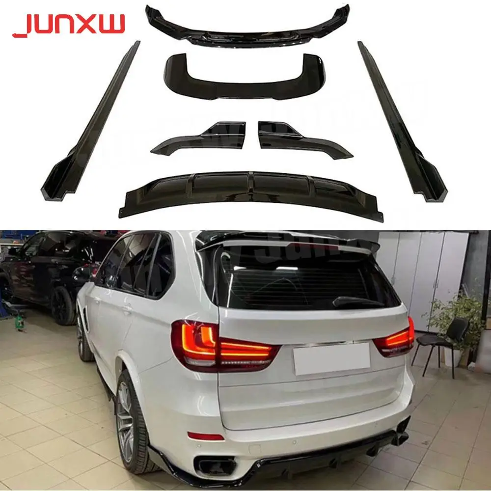 

For BMW X5 F15 M Sport 2015-2018 Carbon Fiber Front Bumper Lip Splitters Side Skirts Rear Diffuser Rear Spoiler ABS Body Kits