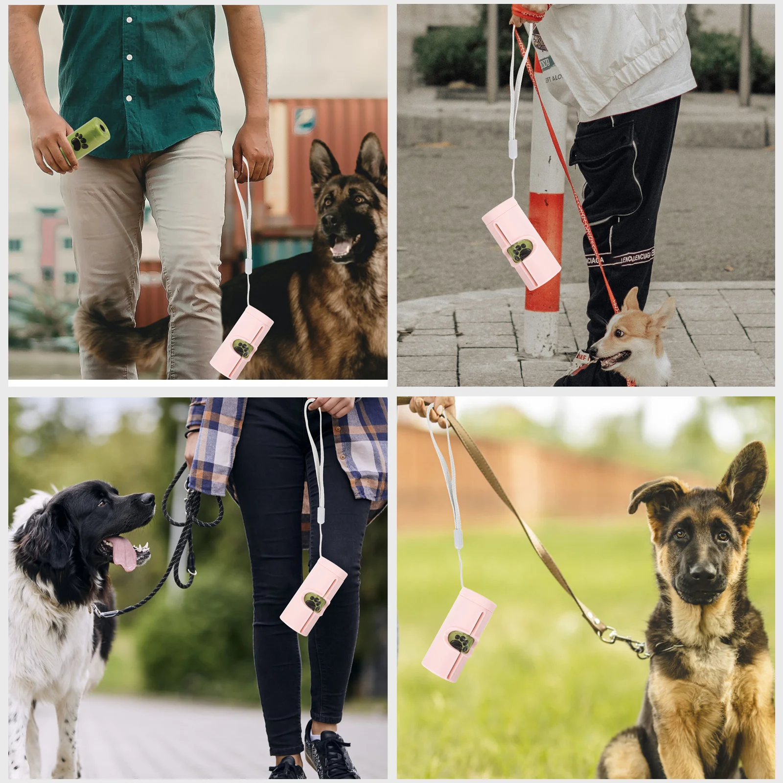 

Portable Dog Bag Dispenser Pink Dog Poop Bag Dispenser Abs Durable Travel Outdoor Pet Cleaning Supplies Hands Free