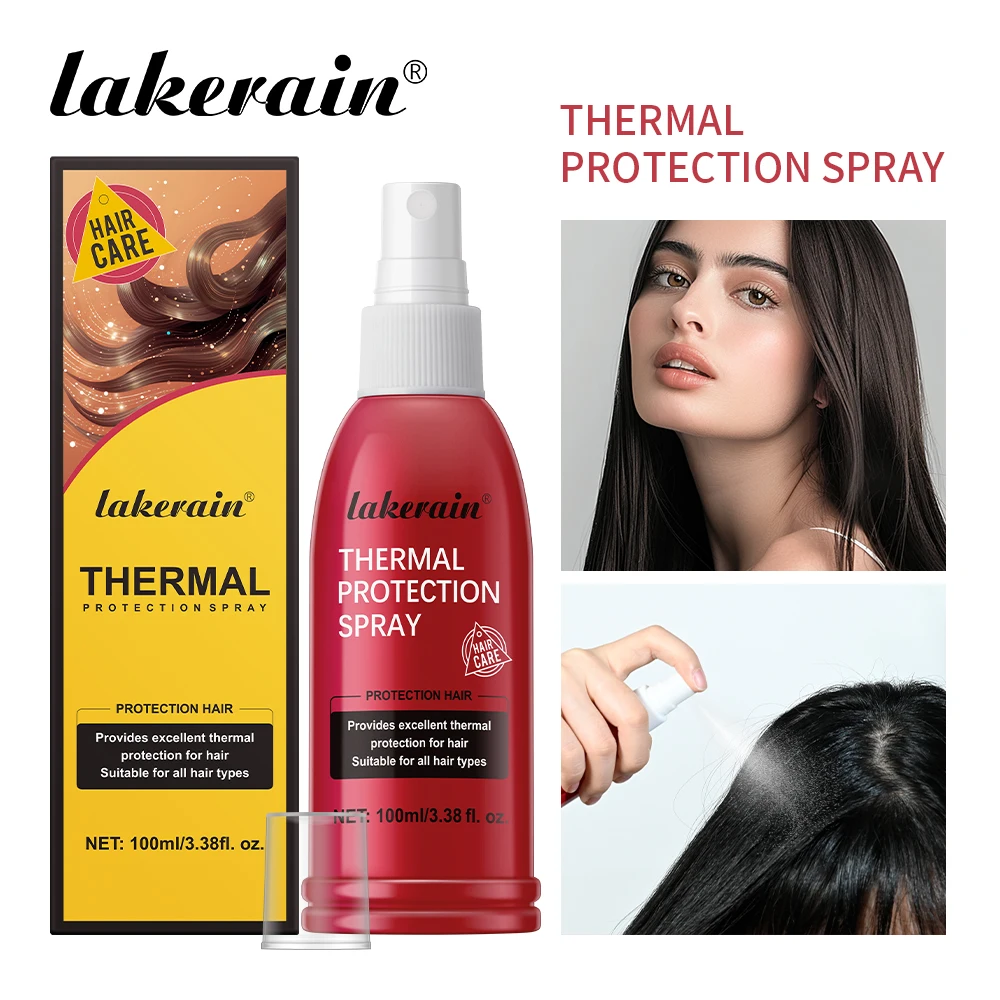 Lakerain Thermal Protection Spray Easy to Absorb Nozzle Design Moisturizing and Repairing Excellent Thermal Protection for Hair