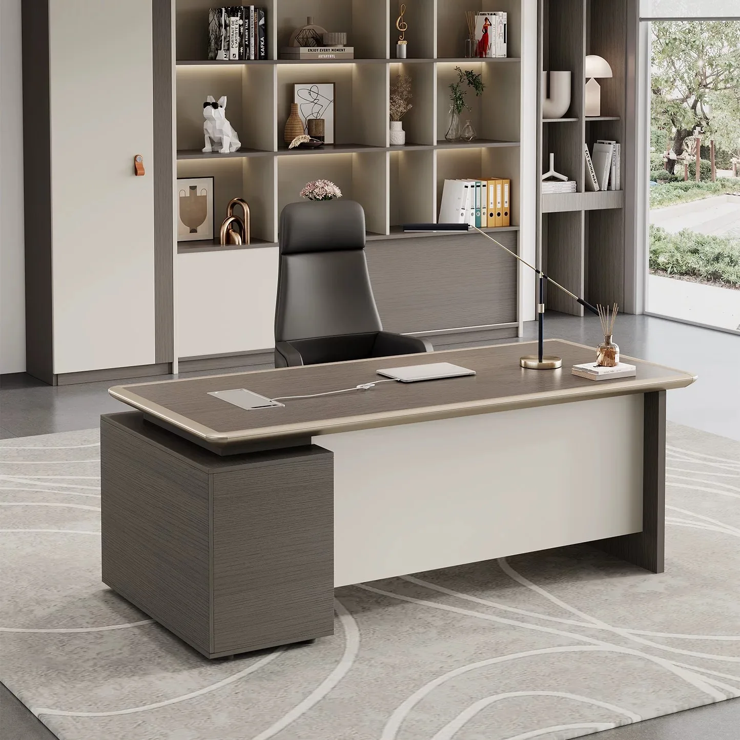 High-end Desk Simple Modern Office Furniture Single Desk 1.4 Meters 1.6 Meters Manager Supervisor Desk And Chairs