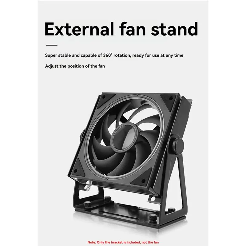 Support de ventilateur de refroidissement externe, support polyvalent pour ventilateurs PC 120 et 140Mm, Rotation à 360 degrés