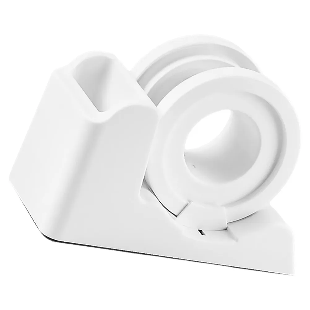 

Небольшой настольный диспенсер для клейких лент: надежный пластиковый держатель для скотча, простой в использовании органайзер для офисных принадлежностей