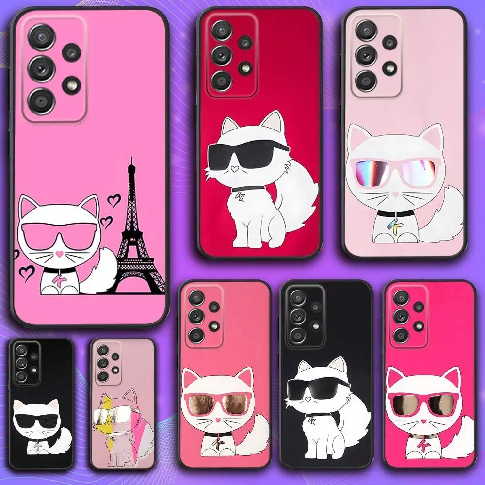 

Fashion COOL Cats Phone Case For Samsung S 25,24,23,22,30,21,10,9,Ultra,Plus,Lite,FE,4,5 G Soft Black Case