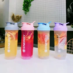 500/700ml Shaker sportowy kubelek do miksera Fitness o dużej pojemności odżywka białkowa kubek termiczny ze skalą