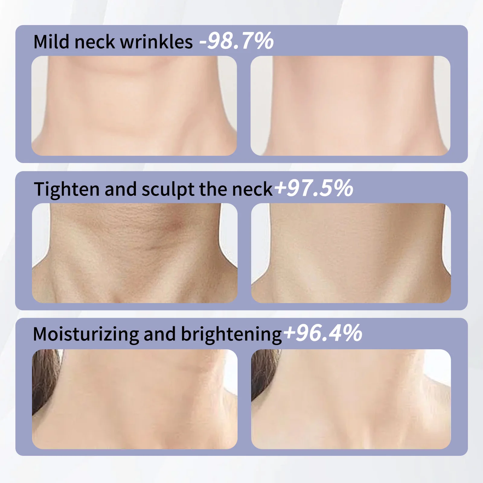 Neck Repair Cream 50ml Anti-Wrinkle Fade Fine Line Firming Brightening Treatment w/Retinol Collagen for Revitalize Skin Radiance
