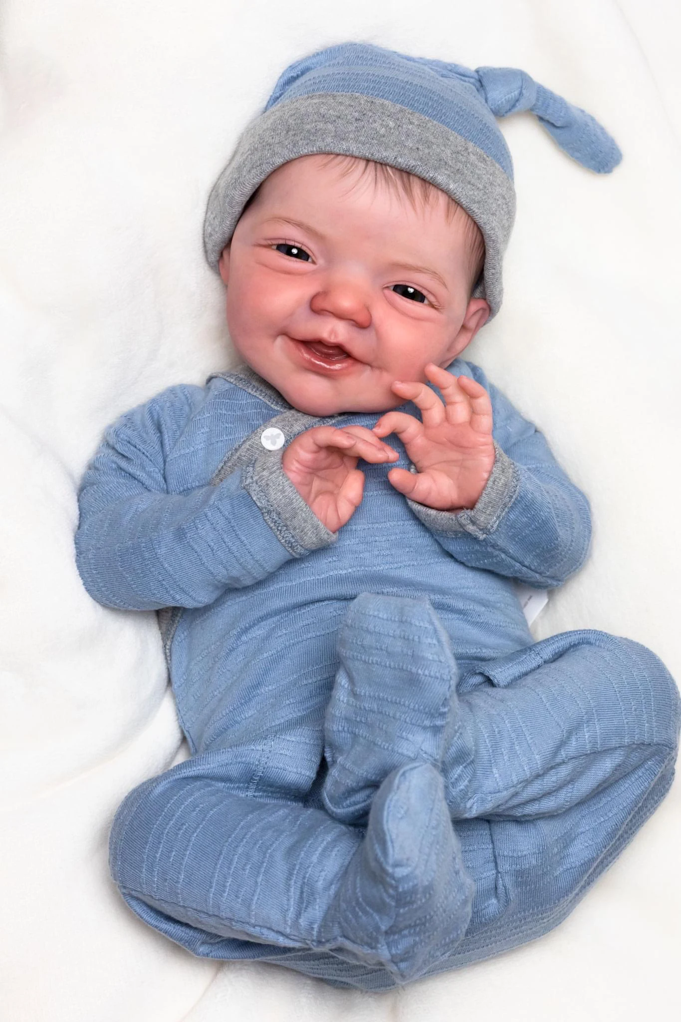 قطعة واحدة من دمية الأطفال حديثي الولادة مقاس 20 بوصة، دمية أطفال واقعية، دمية أطفال من الفينيل الناعم لحديثي الولادة، مع ملحقات للأطفال