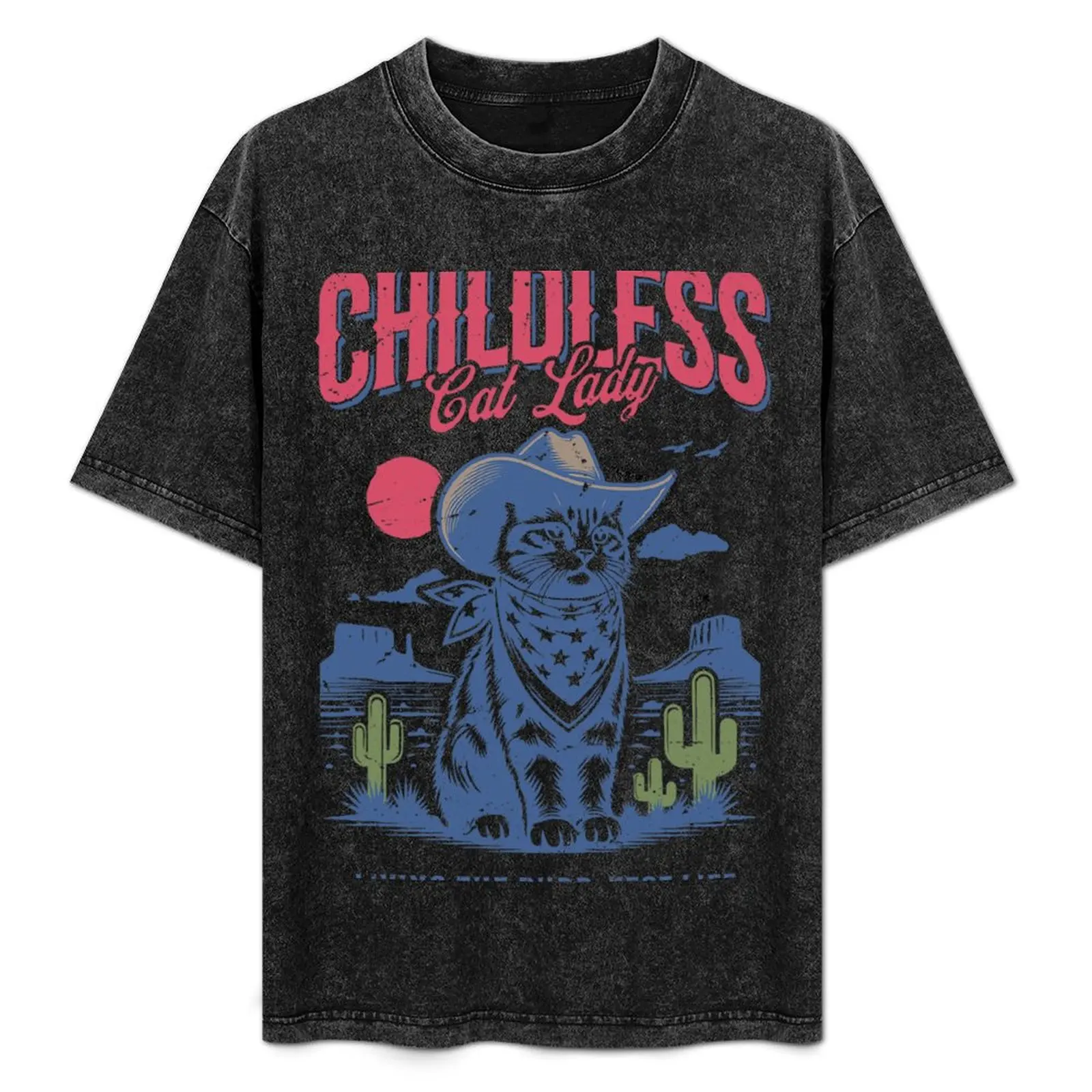 

Childless Cat Lady For Kamala Harris 2024 Cat Lover Cowboy Kamala T-Shirt Comfortable Workout Short Sleeve Shirt