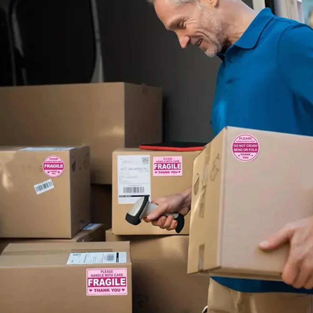 

50 Sheets Lightweight Fragile Warning Labels Efficient SelfAdhesive Stickers For Moving And Shipping