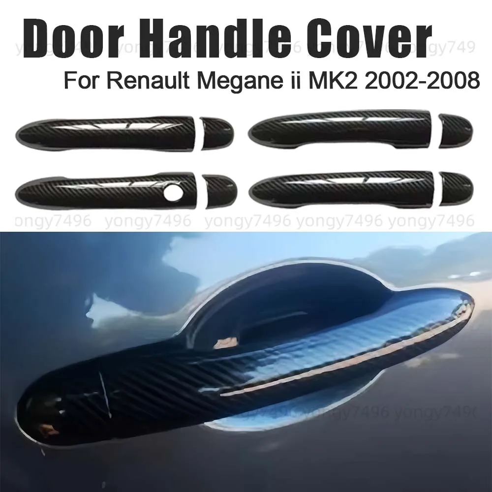 

Car Upgrade Carbon Fiber Door Handle Cover For Renault Megane ii MK2 2002 2003 2004 2005 2006 2007 2008 Cars Accessories
