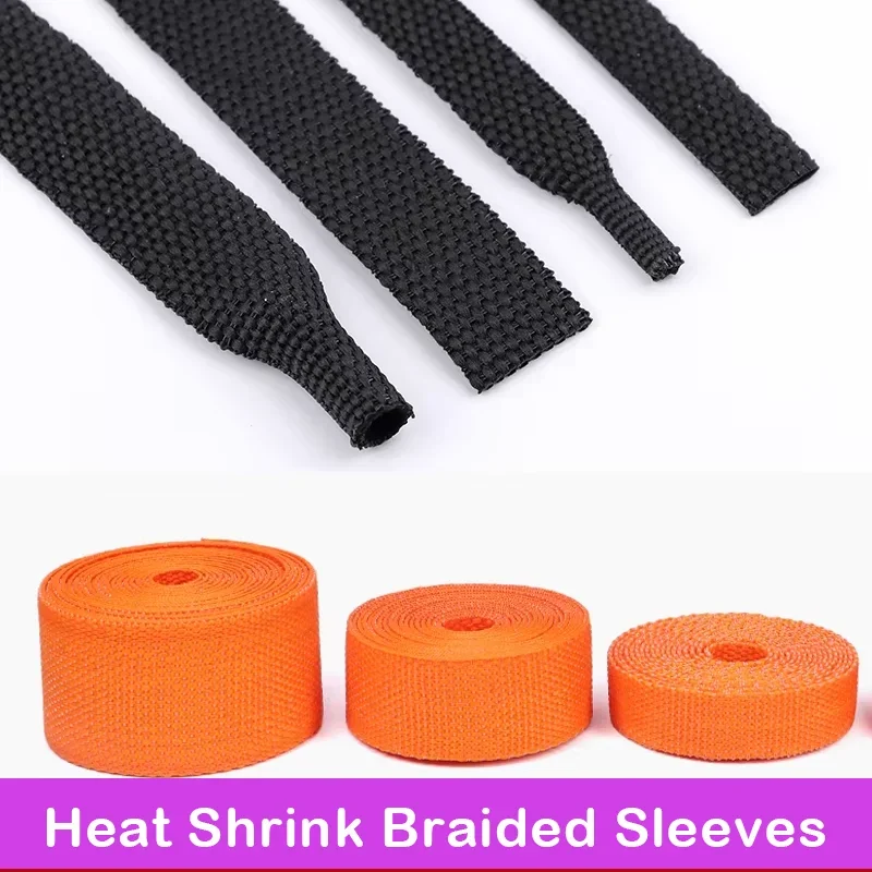 2: 1 PET Heat Shrink Braided Sleeve conduit 4-30mm insulated flame-retardant wire wrapping protector and wire organizer