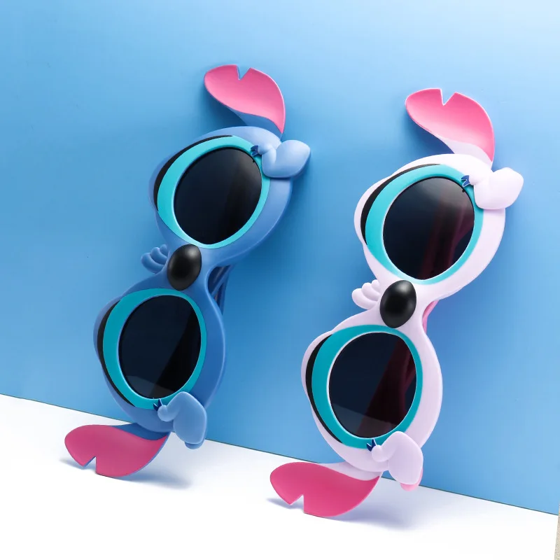 Disney Stitch Children Sunglasses Kawaii Anime Cartoon Y2K Polarized Soft Sunglasses Uv400 Anti-Uva Uvb Outdoor Goggles Toy Gift