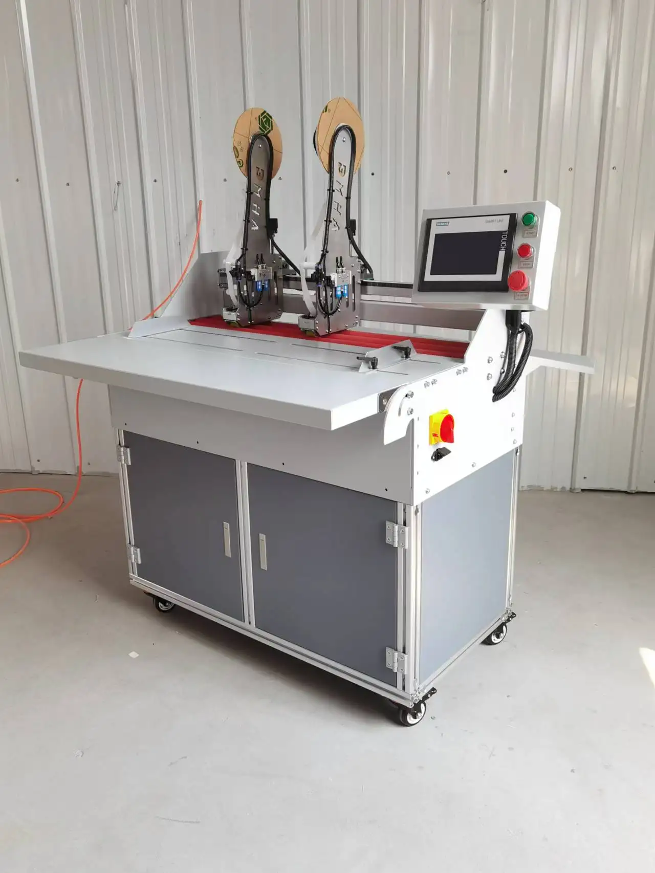 Double Side Automatic Adhesive Tape Cutter Applicator Tear Tape Application Machine