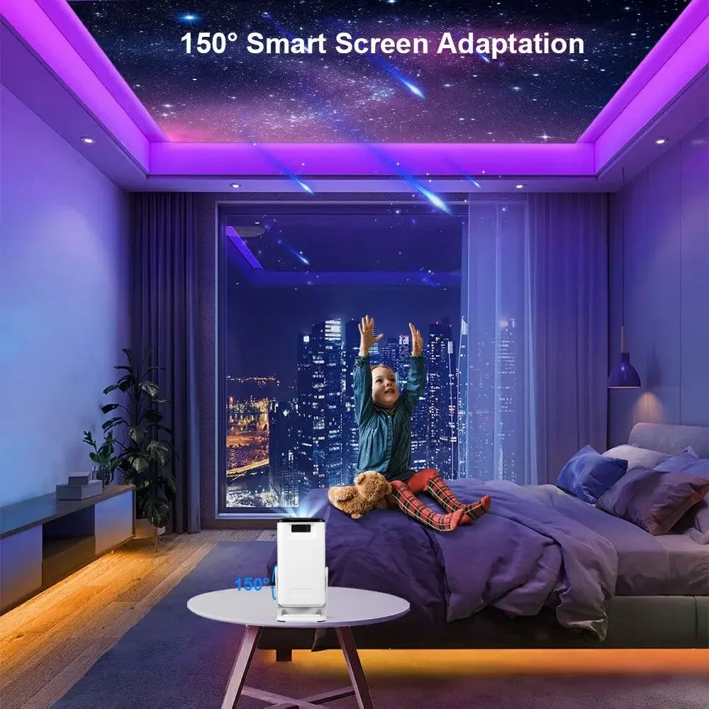 جهاز عرض KIXIN X1 4K Android WiFi6 BT5.4 أصلي 1080P 300Ansi قصير رمي فيديو مسرح منزلي ذكي متعاطي المخدرات proyector Projetor 4K #3