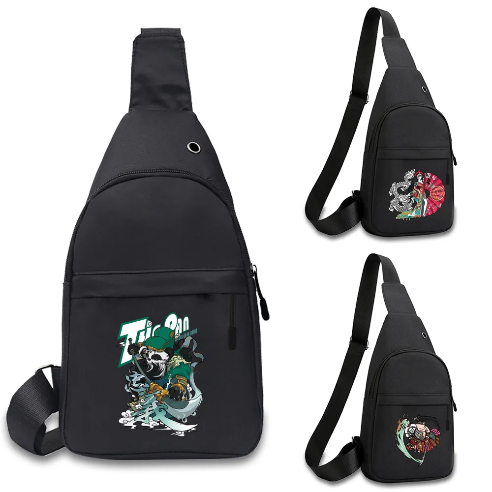 

Men Chest Pack Sling Crossbody Bag Samurai Series Travel Hiking Multi-functional Men Sports Chest Bag Large Capacity