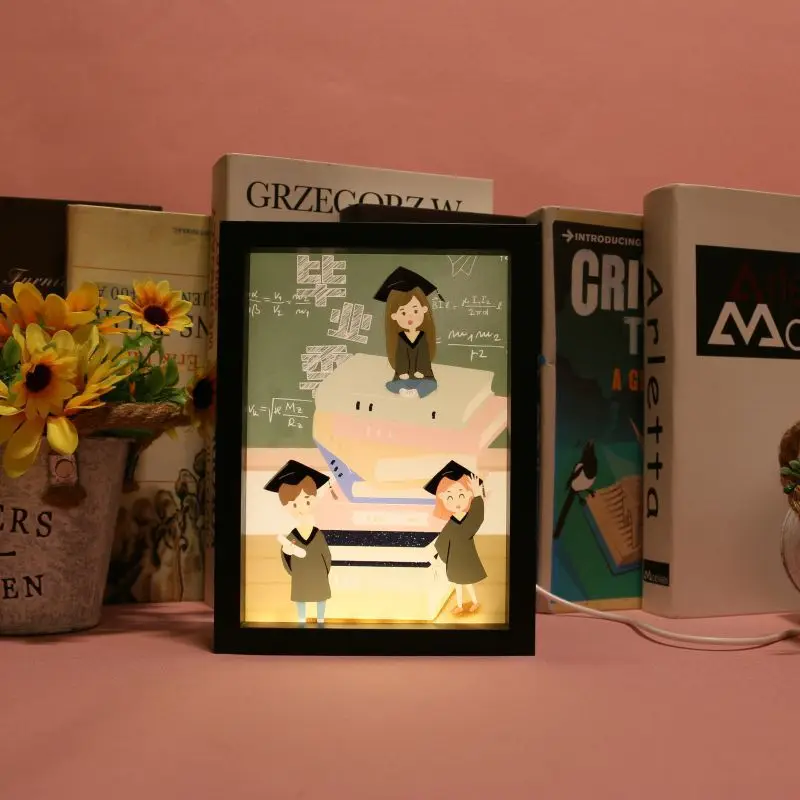 Customized Couple love Decoration Usb Photo Led Lights Acrylic Digital Photo Frame for Wedding Decor Dropshipping Sourcing