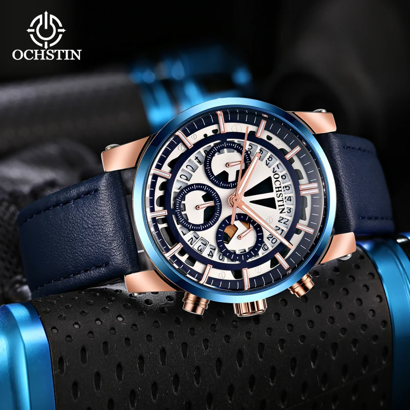 OCHSTIN New Product 2024 Business High end Pilot Series Multi functional Quartz Movement Watch Men's Quartz Watch