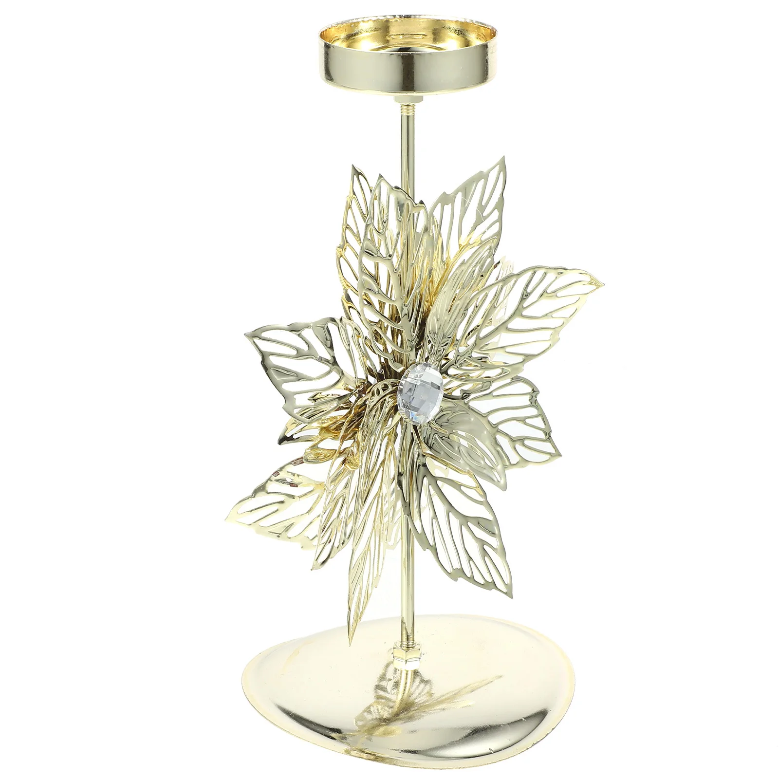 

Metal Xmas Holder Christmas Flower Tealight Stand Stable Desktop Ornament Snowflake Holder Table Decoration