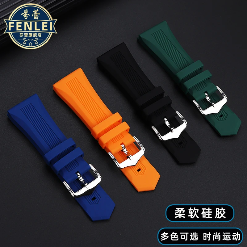 Para Sete Sexta-feira Q1 M1 P3 Preto Sports Butterfly Buckle Bracelet Impermeável Pulseira De Relógio De Borracha De Silicone Homens 26mm 28mm Pulseira