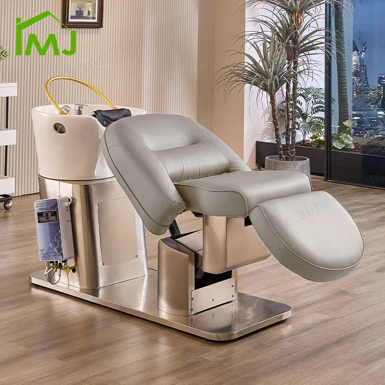 Modern Beauty Salon Sink Head Spa Massage Facial Treatment Hair Washing Shampoo Bowl Chair