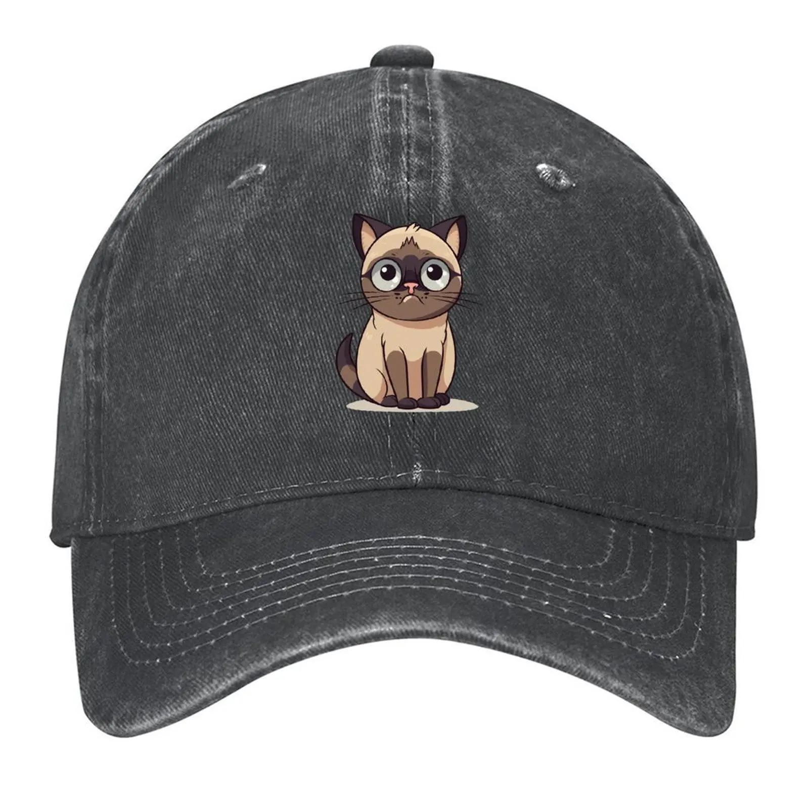 

Paranoid Siamese Cat, Cute Cat, Cartoon Cat, Ai Cat Baseball Cap tactical cap fun hats Hat Baseball Cap Female Men's
