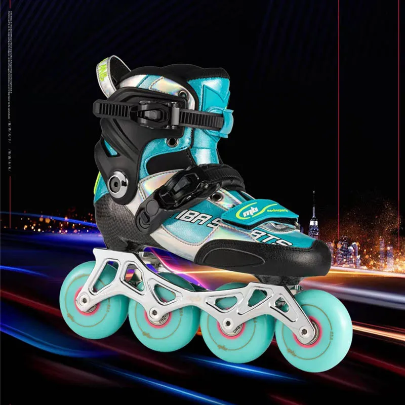 Kids Carbon Fiber Roller Skates CNC Rocker Frame 85A PU Rubber Wheels Child Patines for Street Asphalt Road Slalom FSK Skating 